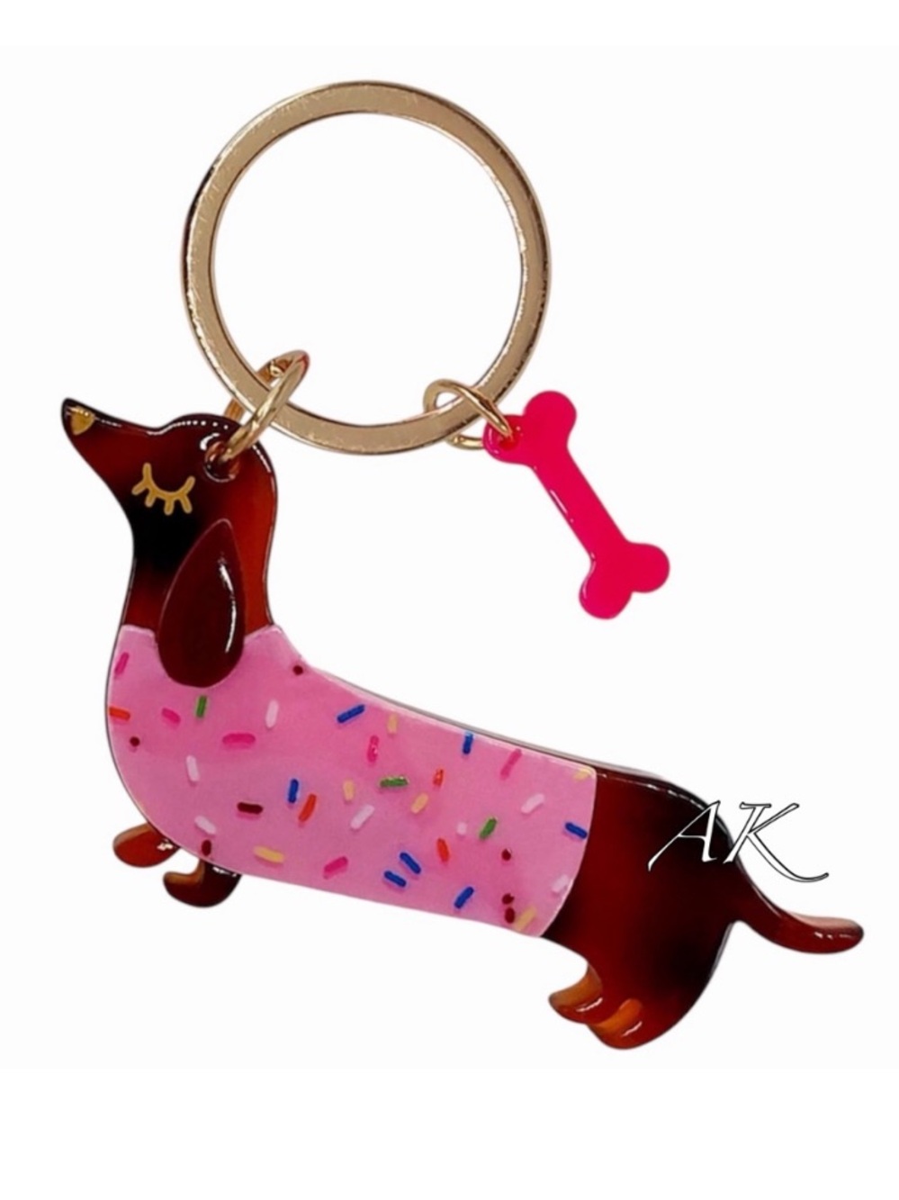 Dachshund Sprinkles Keychain 🐾 Doxie Wiener